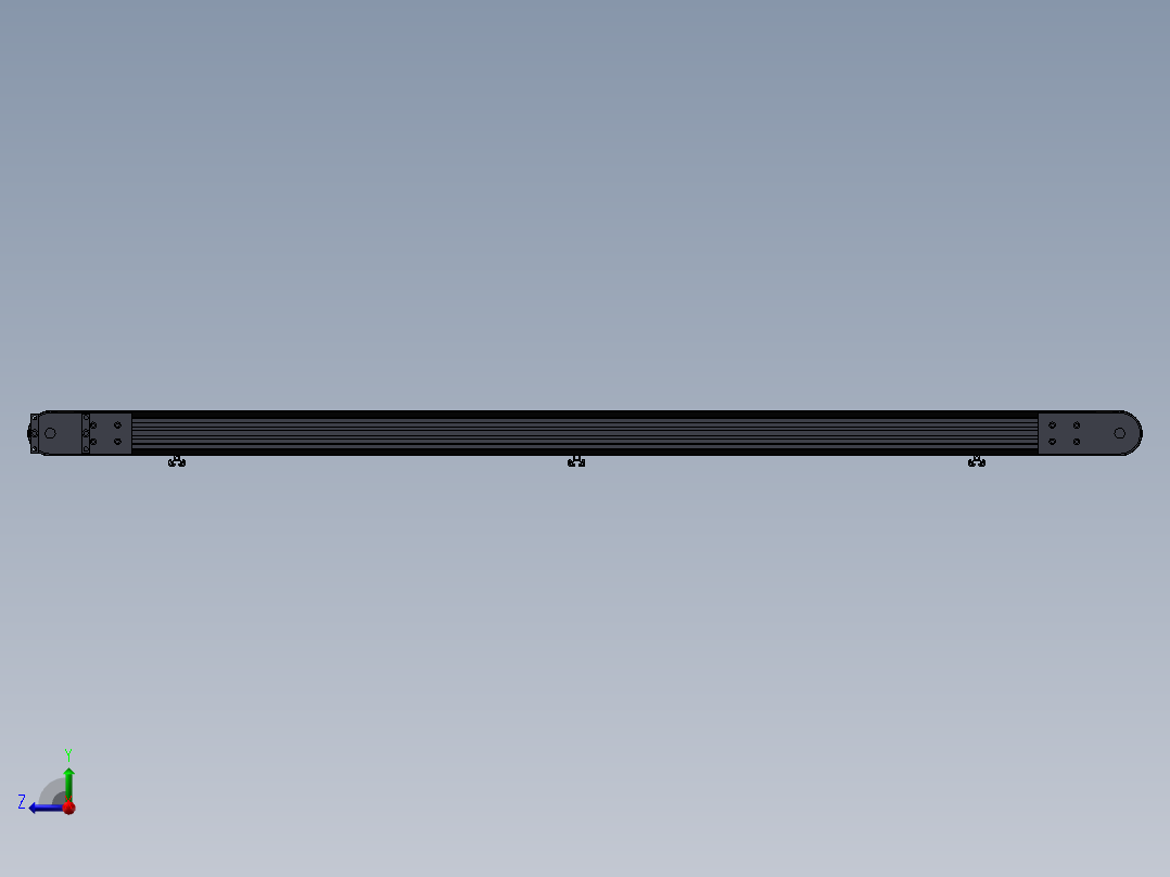 PCB 托盘双轨皮带输送机构右视图