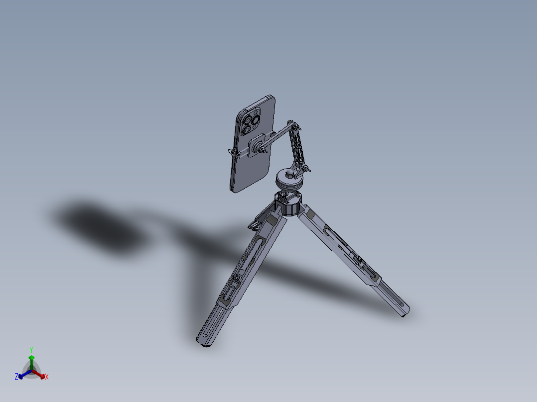 三脚架(22)正等轴测图