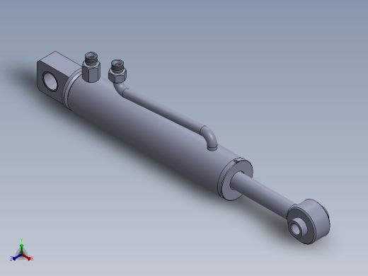 焊接型液压缸（带前端和后端安装眼）50x25x168毫米