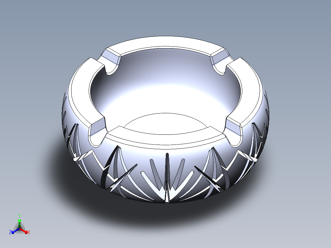 烟灰缸(29)正等轴测图