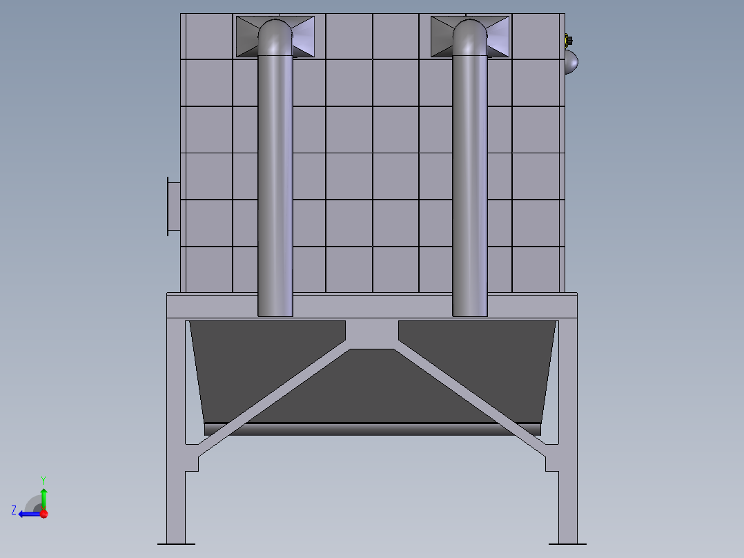 袋式除尘器右视图