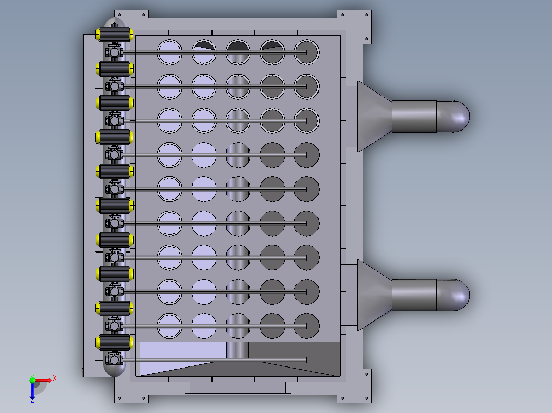 袋式除尘器俯视图