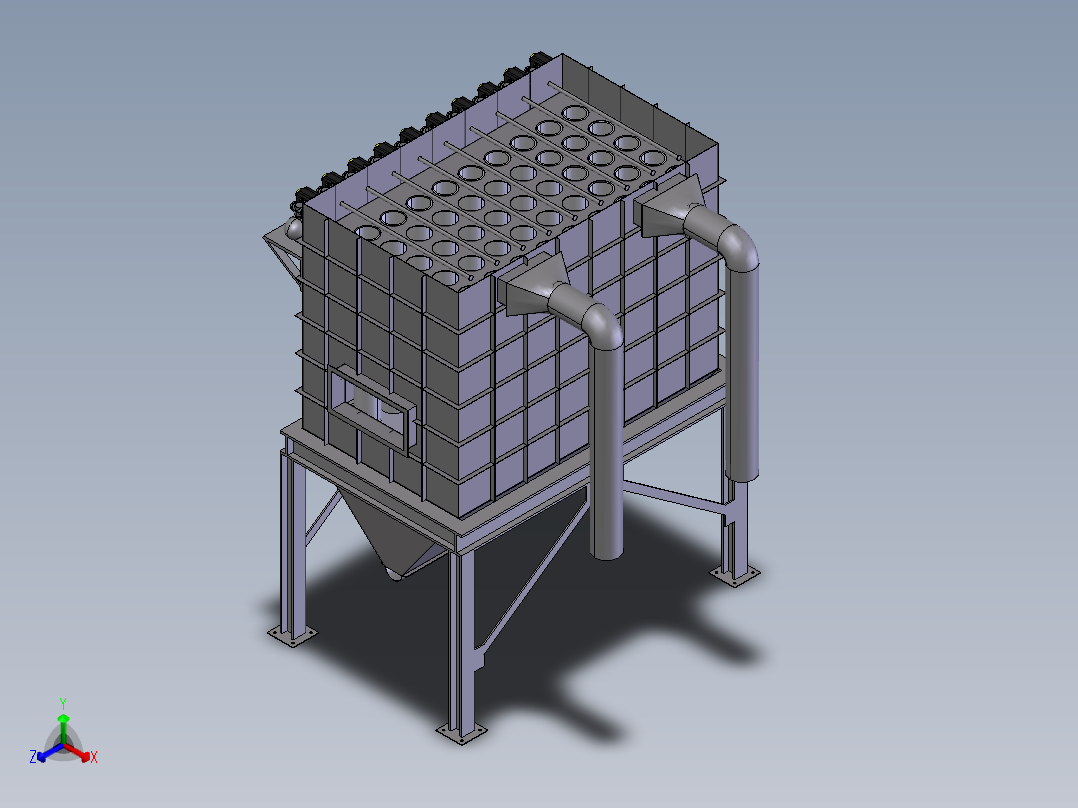 袋式除尘器正等轴测图