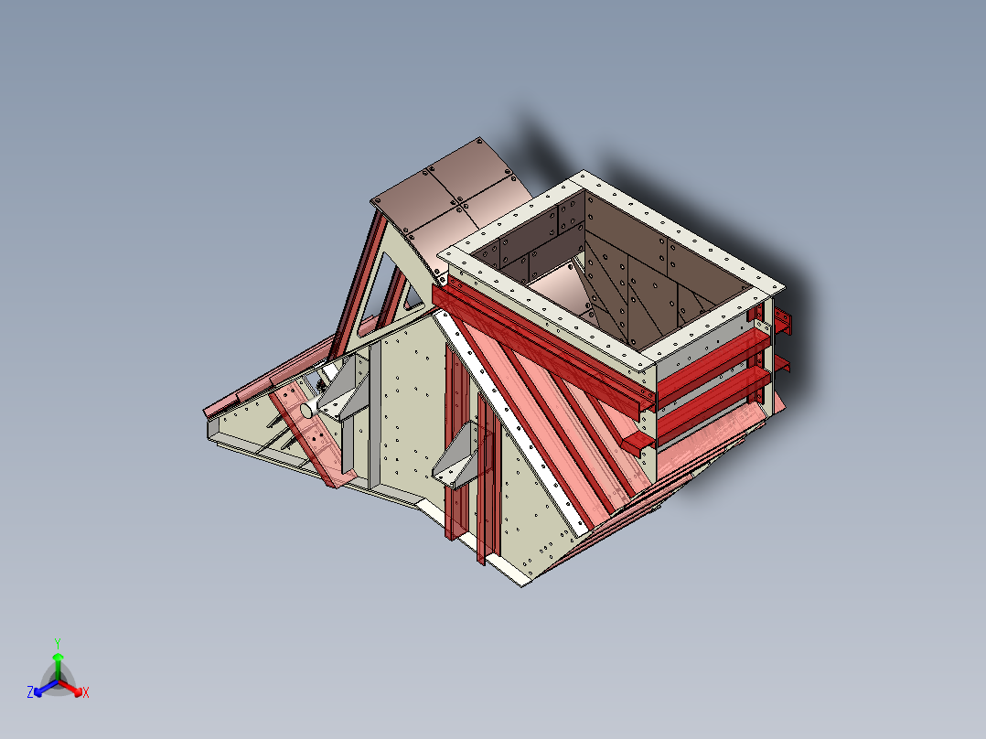 卸料槽正等轴测图