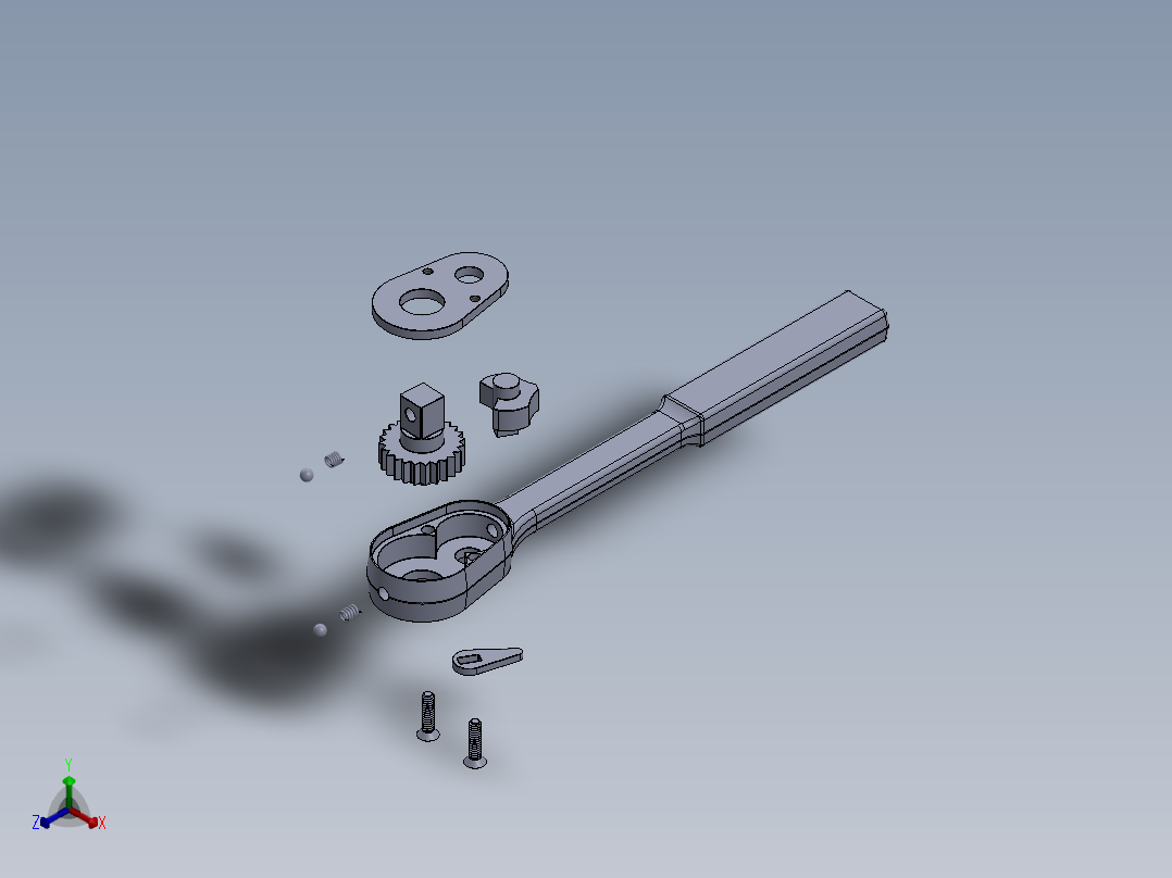 扳手、工具(37)正等轴测图