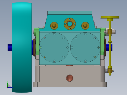 双缸蒸汽机dual-cylinder-steam-engine-1-模型格式为 x_t stp sw左视缩略图