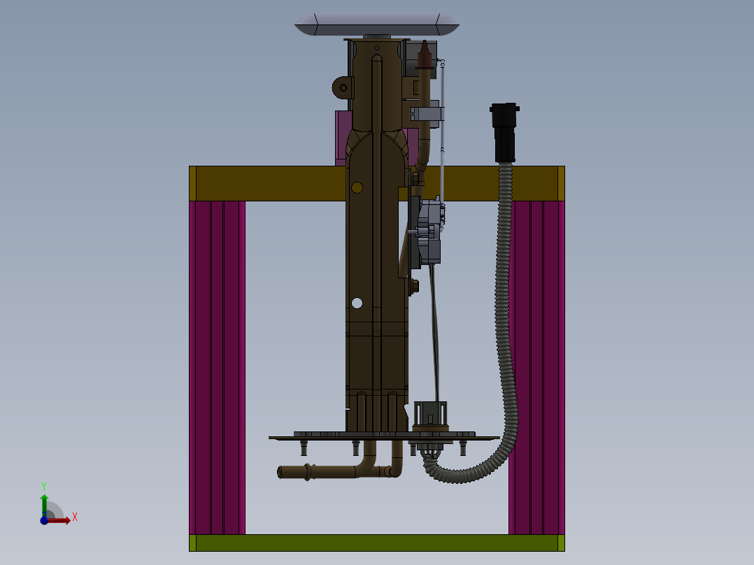 燃油泵压滤网工装前视图