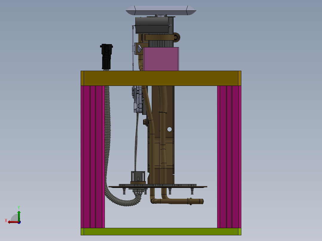 燃油泵压滤网工装后视图