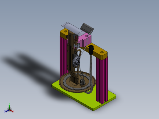 燃油泵压滤网工装正等轴测缩略图