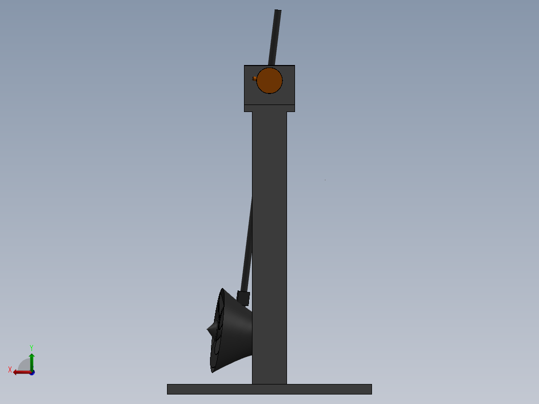 航空摆机后视图