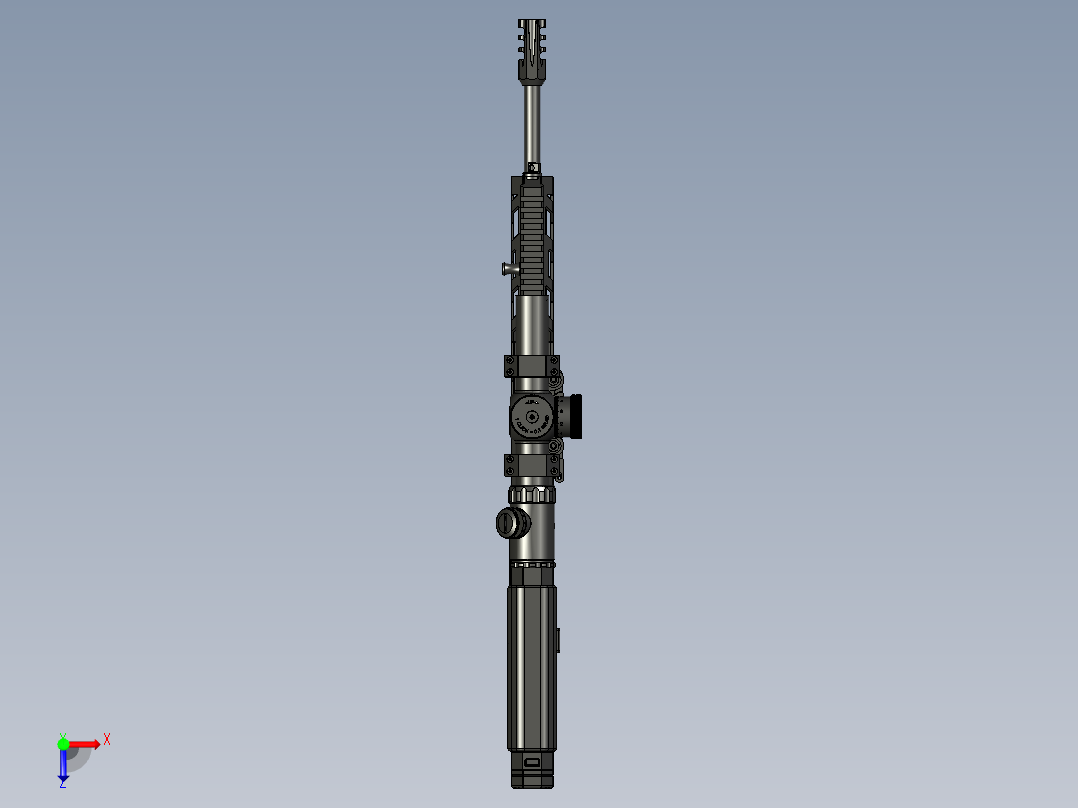 手枪左轮冲锋枪老式狙击步枪设计3D图纸perun-cs-1 1 STP俯视图