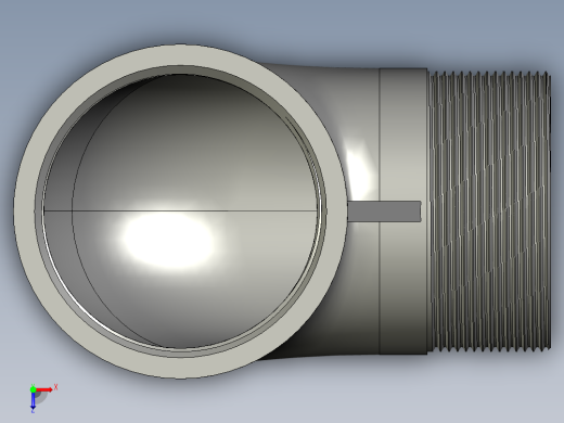 螺纹管弯头-等径内外丝 DN65俯视缩略图