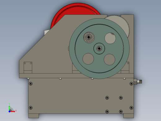 车床齿轮箱前视缩略图