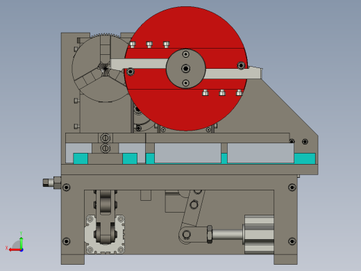 车床齿轮箱后视缩略图