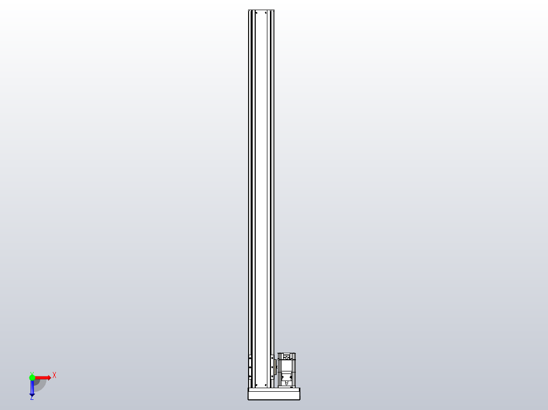 日规模组半封闭丝杆TPA-HNR-85S-1610-L1100-MR-Y-P20-N3俯视图