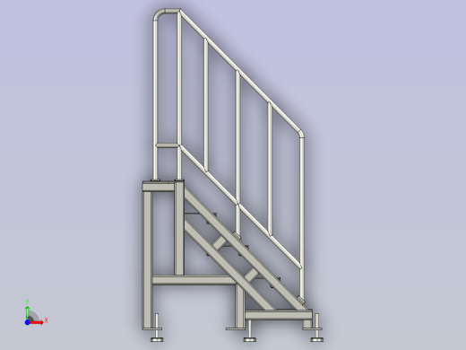观察台梯子装配前视缩略图