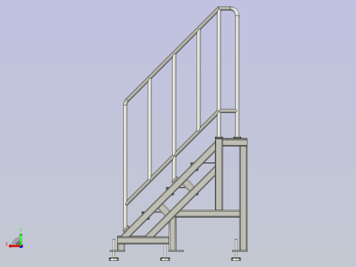 观察台梯子装配后视缩略图