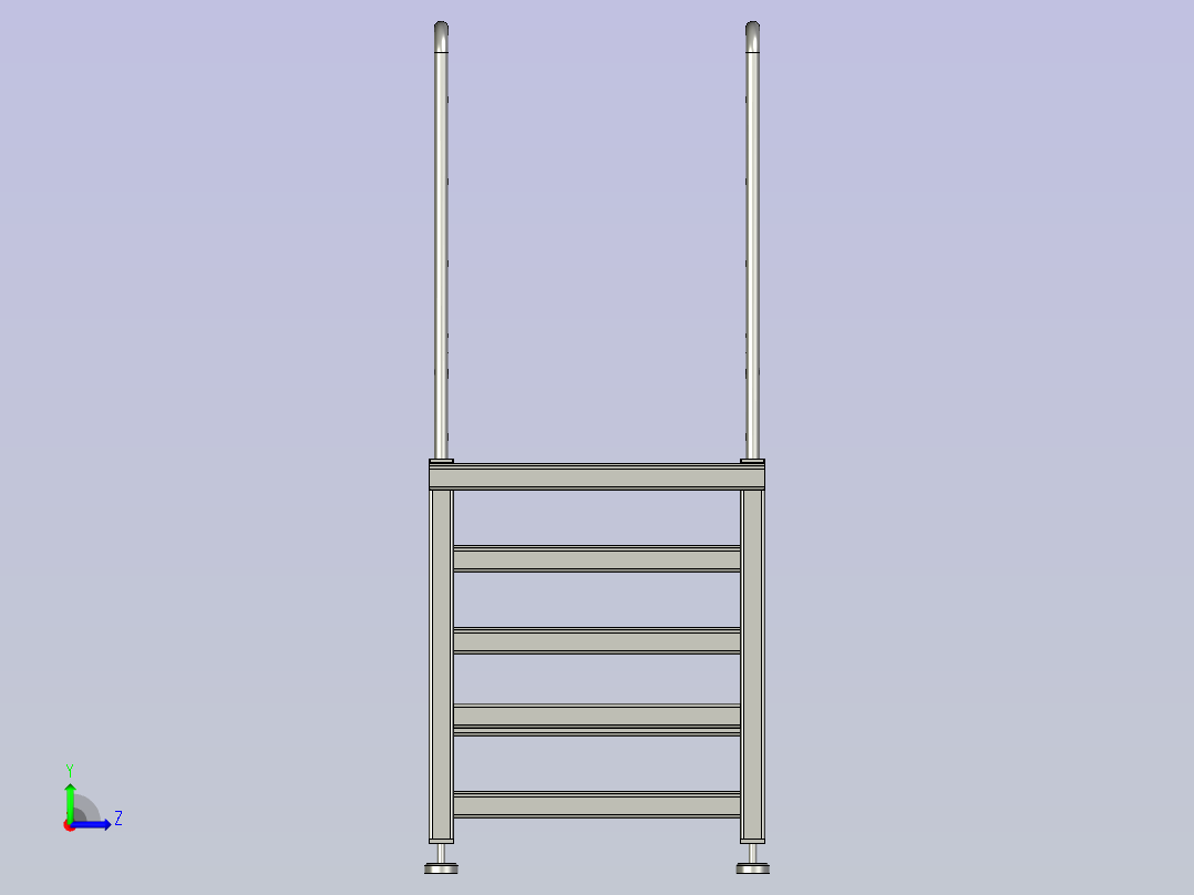 观察台梯子装配左视图
