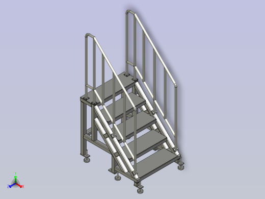 观察台梯子装配正等轴测缩略图