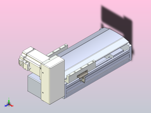 皮带直线轴半封闭可选导轨TPA-HNB-175D-140-L100-RU-Y-P75-N3正等轴测缩略图