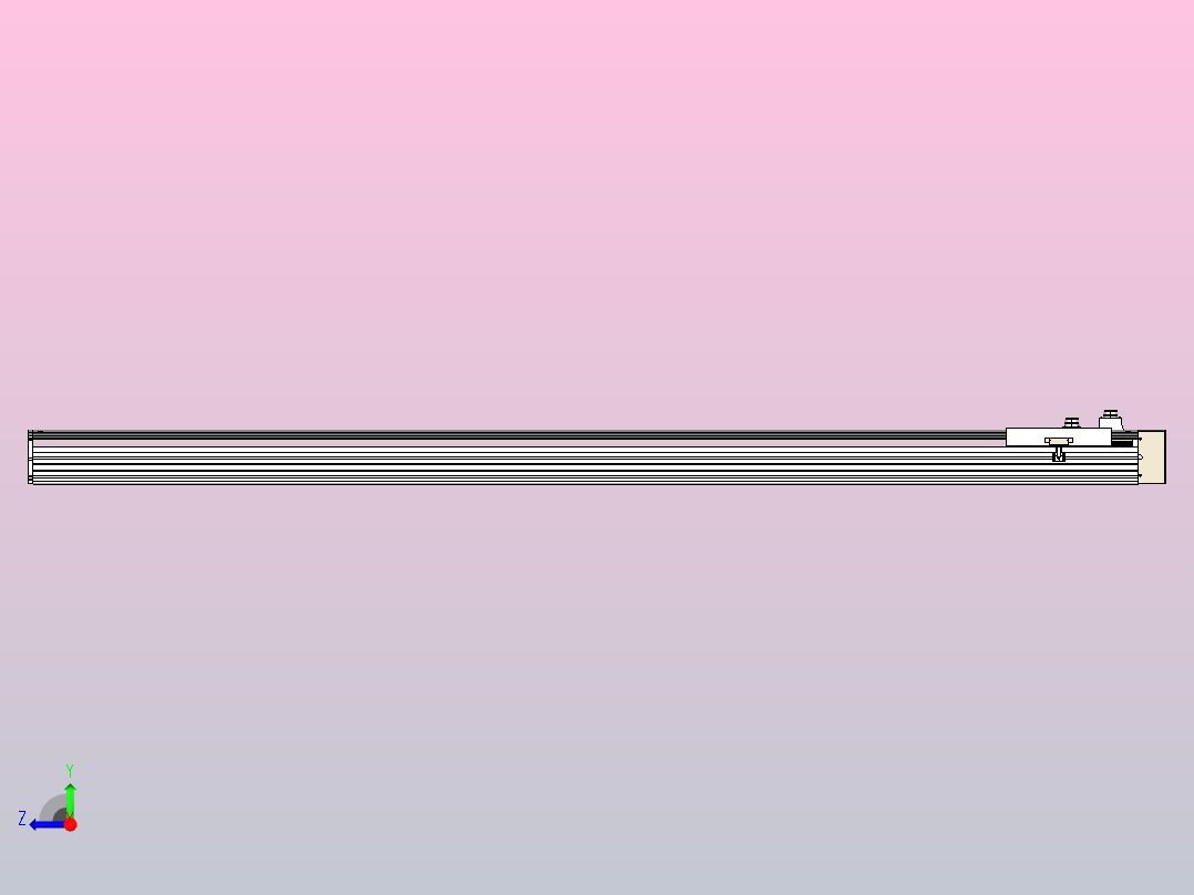 日规模组半封闭丝杆TPA-HNR-220D-3210C-L2050-MR-C-P1K-N3右视图