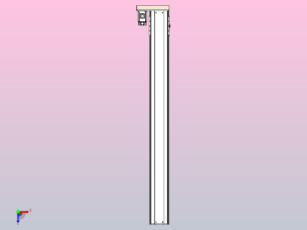 日规模组半封闭丝杆TPA-HNR-220D-3210C-L2050-MR-C-P1K-N3俯视图