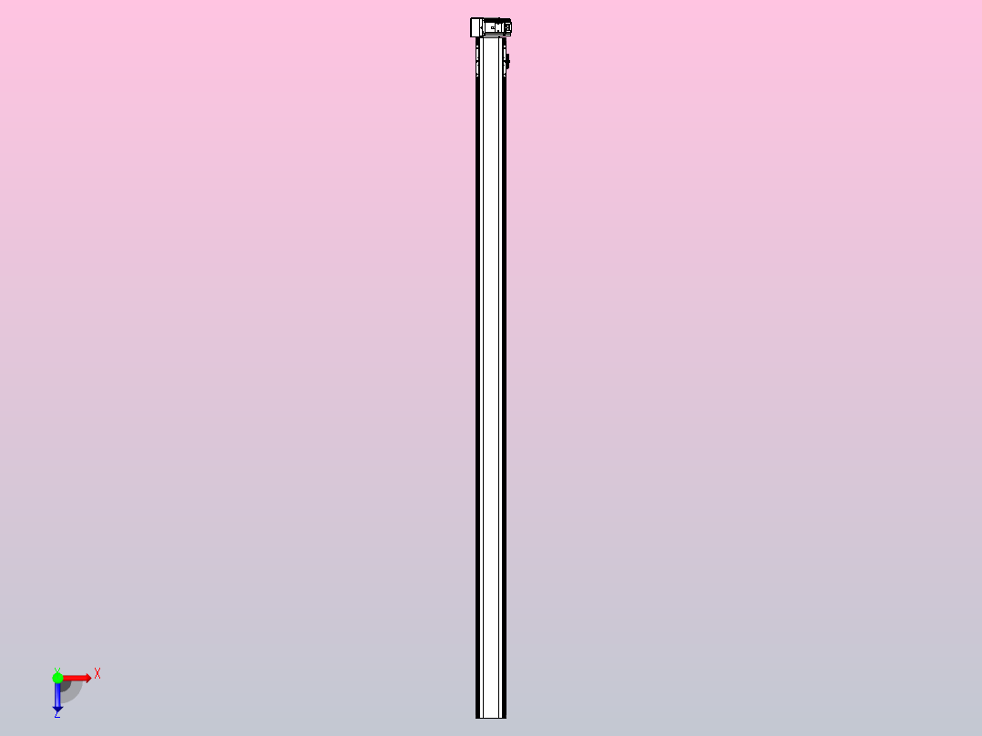 皮带直线轴半封闭可选导轨TPA-HNB-105D-90-L2150-RU-C-P20-N3俯视图