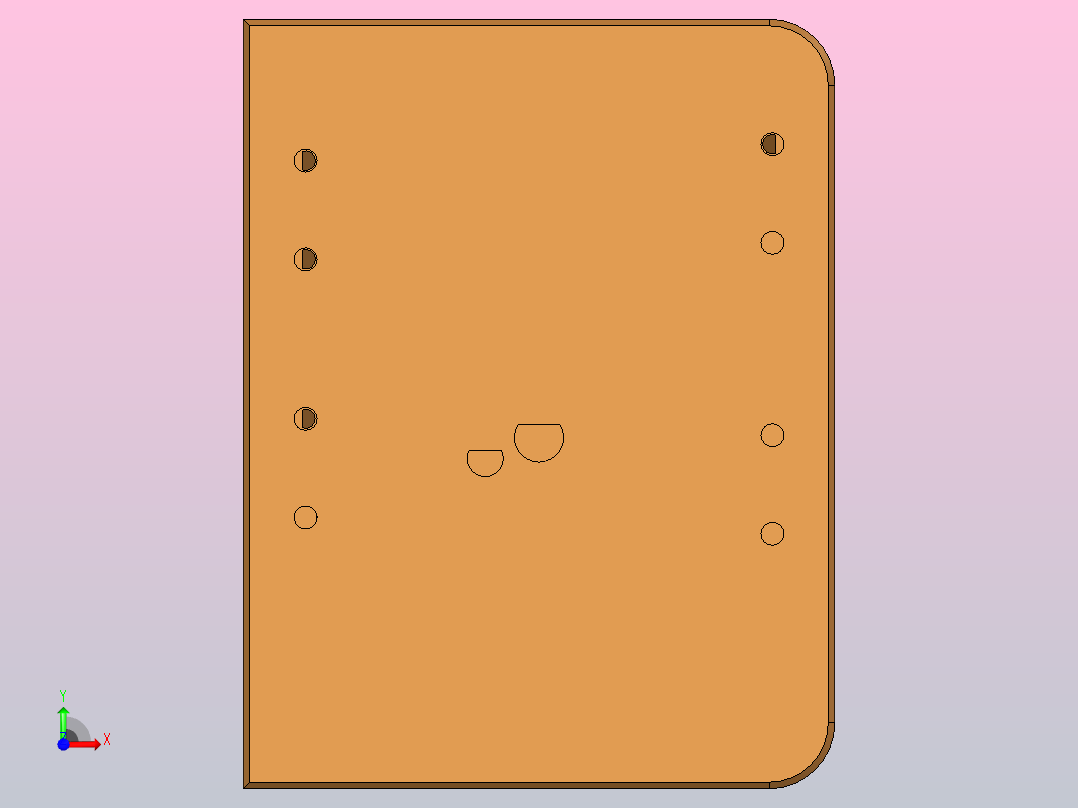 数控加工中心模具模型（有刀路轨迹）前视图