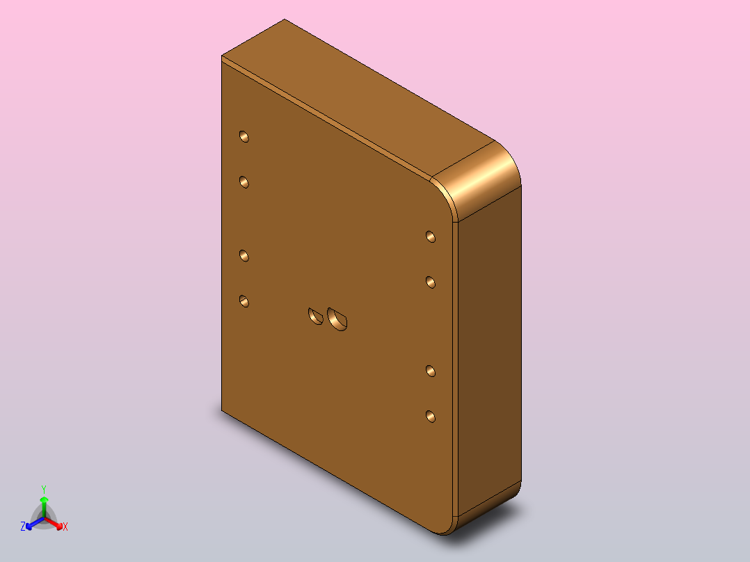 数控加工中心模具模型（有刀路轨迹）正等轴测图