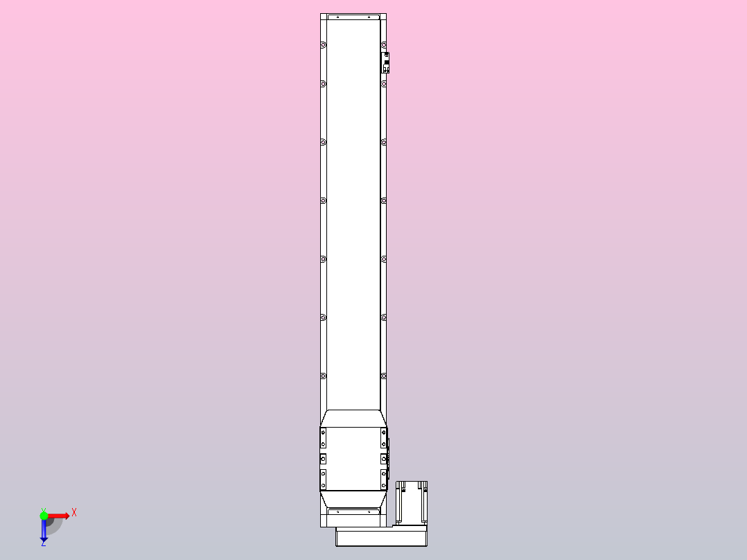 滚珠丝杠直线轴内置导轨TPA-GCR-170-2510C-L1000-ML-M75-N3俯视图