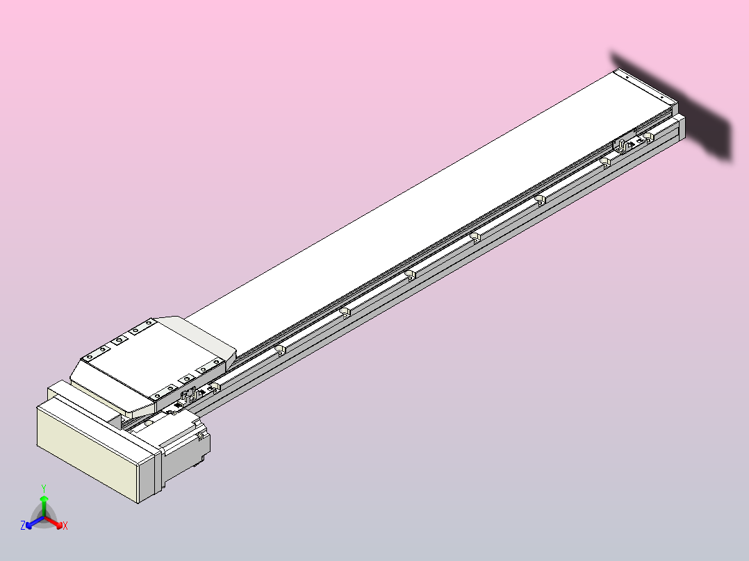 滚珠丝杠直线轴内置导轨TPA-GCR-170-2510C-L1000-ML-M75-N3正等轴测图