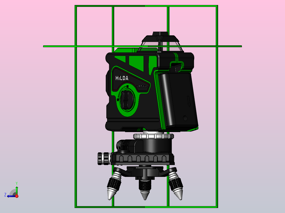 激光水平仪右视图