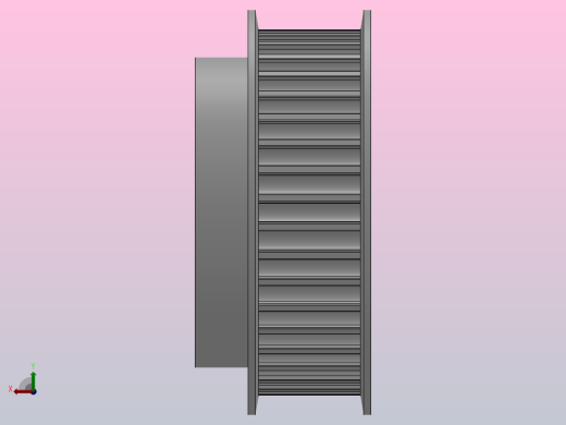 小凸缘型半圆弧形齿同步带轮H8M型_SH8MDC-40-25-dc10-A后视缩略图
