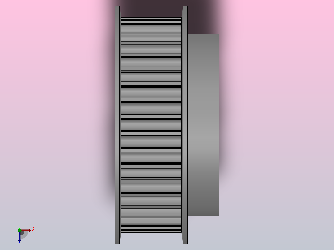 小凸缘型半圆弧形齿同步带轮H8M型_SH8MDC-40-25-dc10-A俯视图