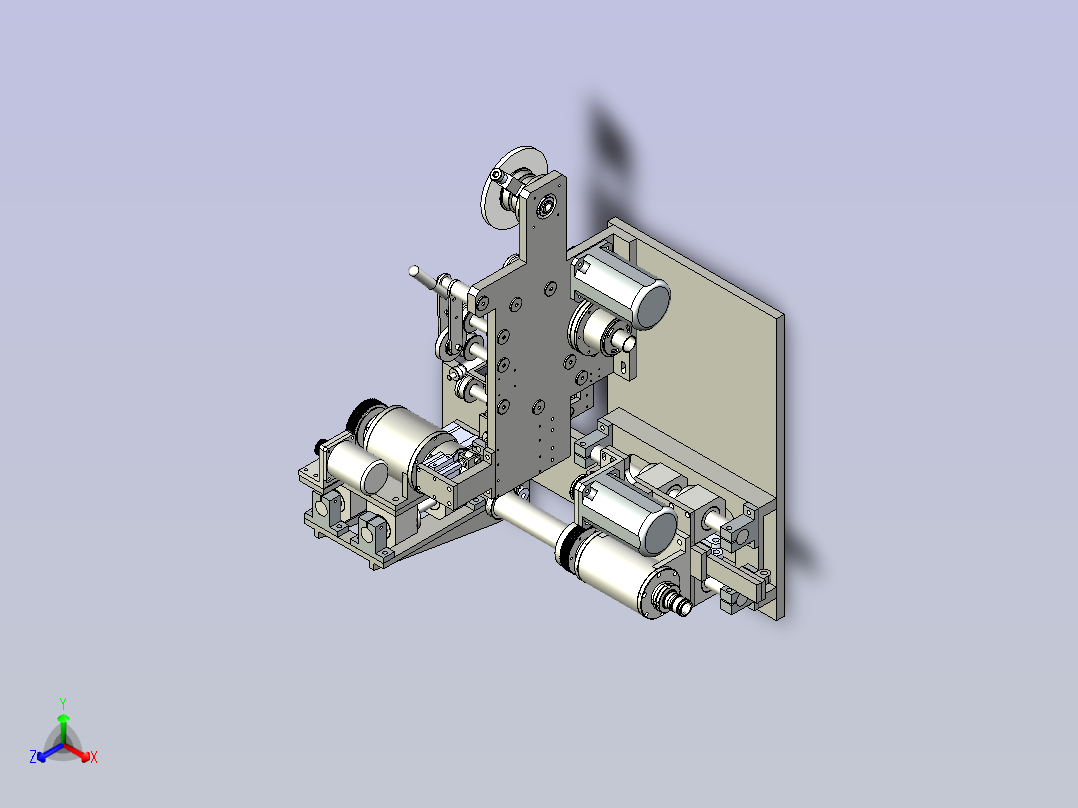 数控贴膜机3D图纸正等轴测图