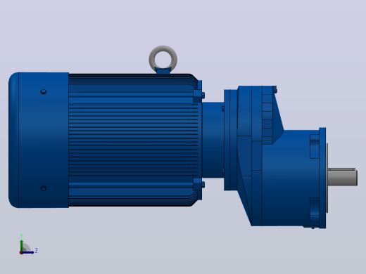 RXF67法兰轴伸式安装斜齿轮减速机RX67-Y2.2-4P-100-M1-0°-Φ160左视缩略图