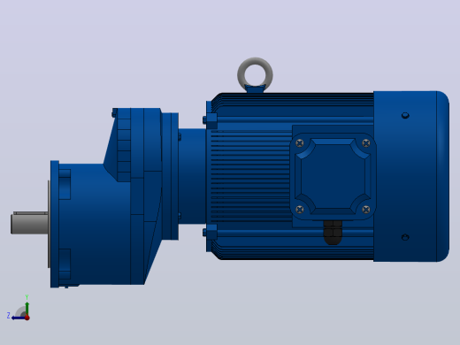 RXF67法兰轴伸式安装斜齿轮减速机RX67-Y2.2-4P-100-M1-0°-Φ160右视缩略图