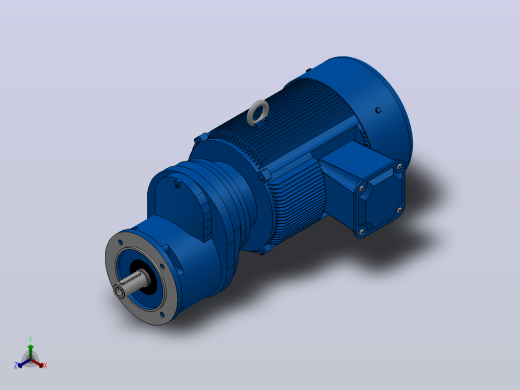 RXF67法兰轴伸式安装斜齿轮减速机RX67-Y2.2-4P-100-M1-0°-Φ160正等轴测缩略图