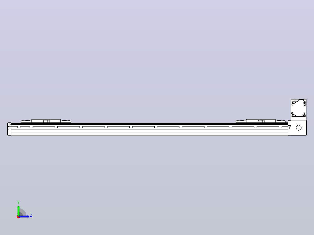 皮带直线轴双滑块型TPA-GCBS-120-P70-L325-RU-M20-N3左视图