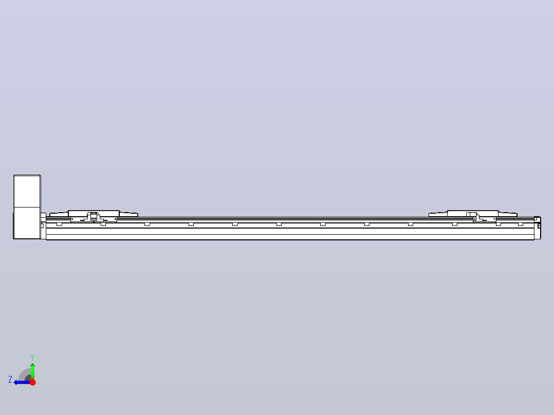 皮带直线轴双滑块型TPA-GCBS-120-P70-L325-RU-M20-N3右视图