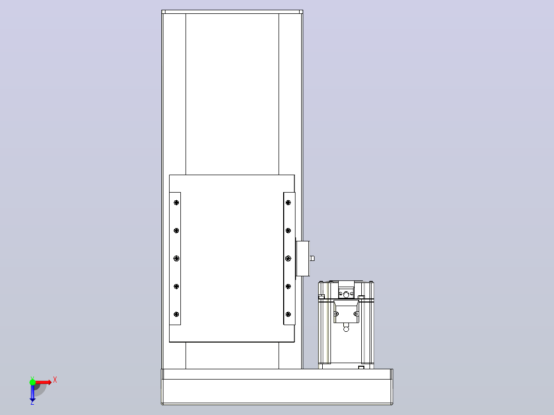 滚珠丝杠直线轴带导轨全封闭TPA-HCR-202D-2510C-L200-MR-Y-P75-N3俯视图