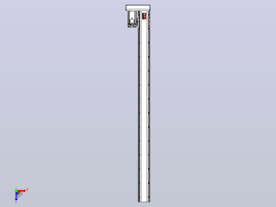 日规模组半封闭丝杆TPA-HNR-85D-1610-L1200-MR-C-P20-N3俯视图