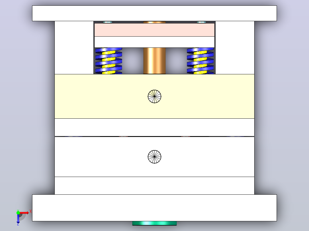 塑料桶盖注塑模 3D+CAD+说明书俯视图