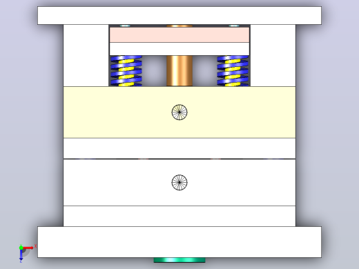 塑料桶盖注塑模 3D+CAD+说明书俯视缩略图