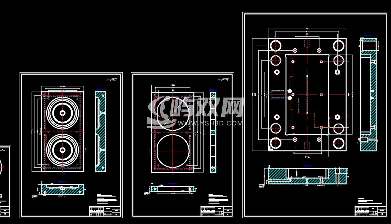 塑料桶盖注塑模 3D+CAD+说明书