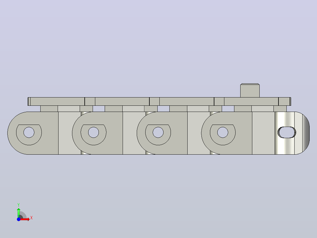 YSTL44X5.5D-AZ4-C1 44宽D型楔链前视图