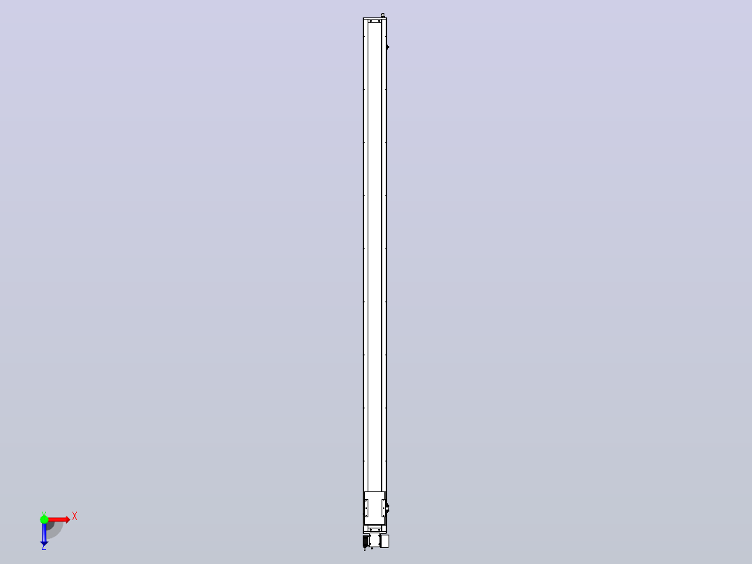 SCM14-2600-RD滚珠花健、支撑座、滚珠丝杠、交叉导轨、直线模组俯视图