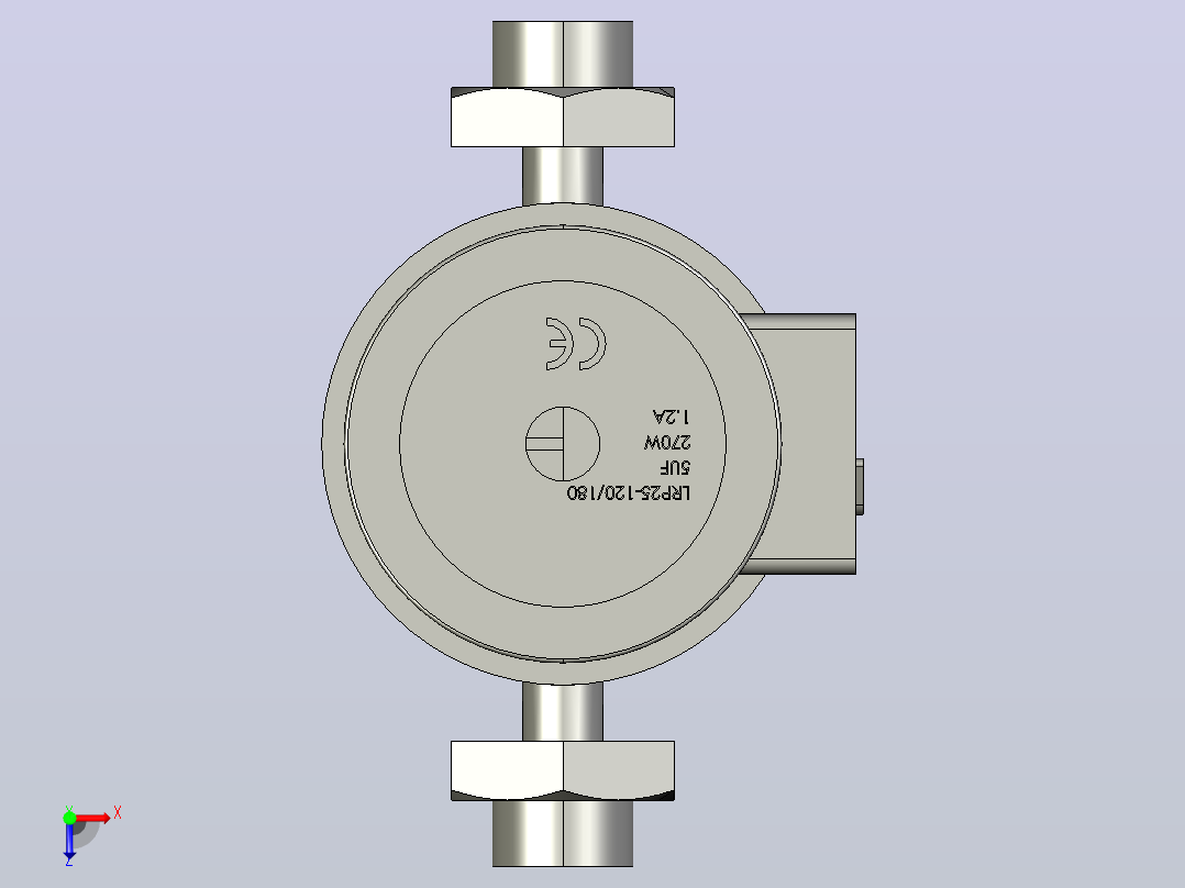 Leo 暖通空调循环泵应用型号：LRP25-120-180俯视图