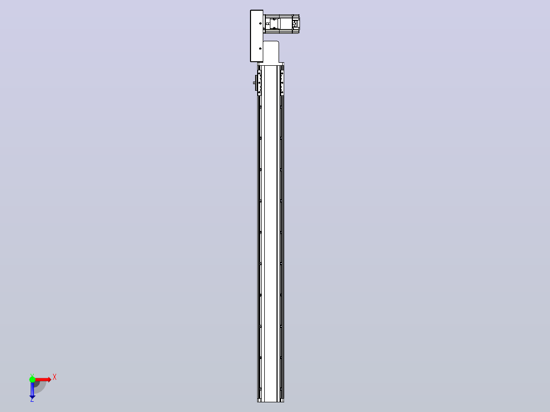 皮带直线轴半封闭可选导轨TPA-HNB-85D-90-L900-MR-C-P20-N3俯视图