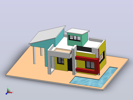 现代住宅 3D 模型